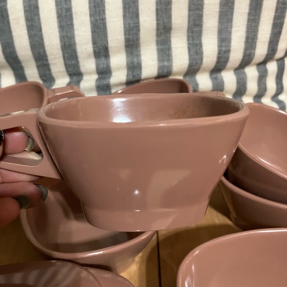 Vintage Set of 8 cups, Sugar, and Creamer Melmac Harmony House - Picture 6 of 7